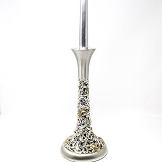 Candeliere Monofiamma Oro e Argento  Linea Argenti