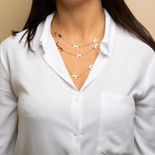 Collana Con Lune In Argento 925