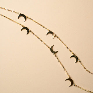 Collana Con Lune In Argento 925