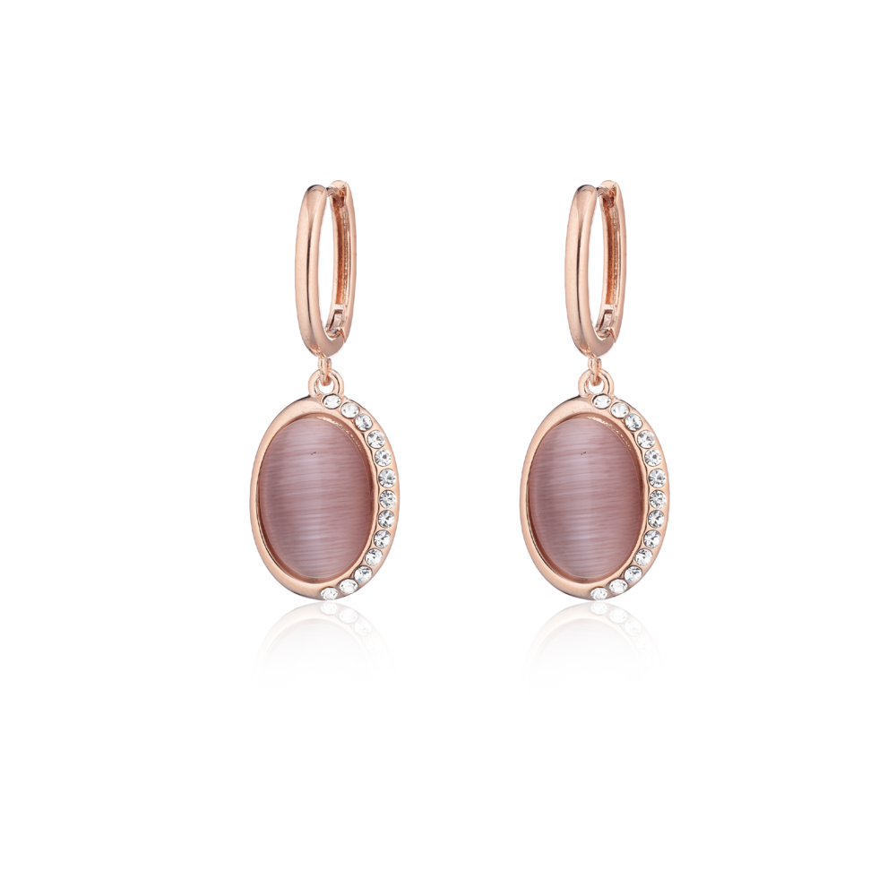 Orecchini Pendenti Lunghi Donna – Placcati In Oro Bianco Con Zirconi – Quadrati E Rombi – 55x11mm – Regalo Perfetto