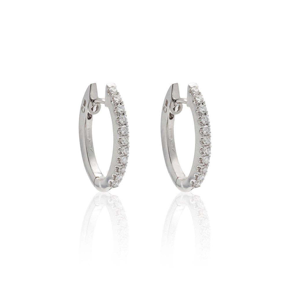 Orecchini circolari Oro rosso 585/14 kt Diamante 0.06 ct, tw-si