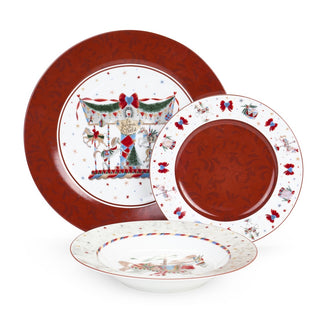 Servizio di Piatti 36 Pz. "La Giostra di Amelie" Nuvole di Stoffa