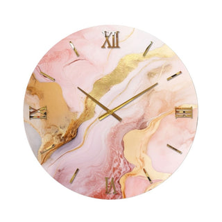 Orologio Da Parete Rosa in MDF L'Arte di Nacchi Ø58 cm.