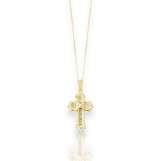 Collana Croce “Cross Gold” in Argento 925%