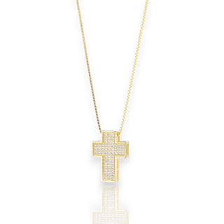 Collana Croce “Cross Gold” in Argento 925%