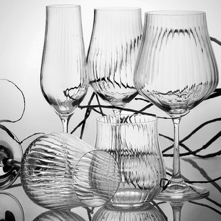 Set 36 Calici Acqua + Vino + Flute "Tulipa Ottico" Fade Maison