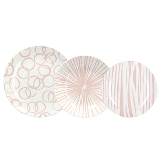 Servizio di Piatti 36 pz. "Moon Optical Pink" Andrea Fontebasso