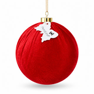 Set 12 pz. Sfere Velvet Ball "Caldo Abbraccio" Fiori di Lena Ø15 cm.
