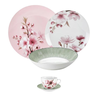 Servizio di Piatti+ Caffè da 48 pz. “Spring” Fade Maison