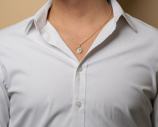 Collana Con Pendente Medusa Oro Giallo18kt