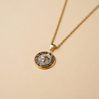 Collana Con Pendente Medusa Oro Giallo18kt