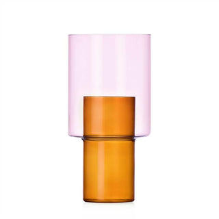Vaso Grande Amber-Pink "Boreale" Ichendorf Milano h. 32 cm.