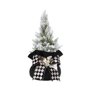 Alberello di Natale in Velluto Nero Fiori di Lena h.45 cm.
