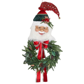 Ghirlanda Babbo Natale Fiori di Lena h.130 cm.