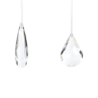 Set 6 Gocce Cristallo Assortite TonoSuTono h.6.5/8.5 cm.