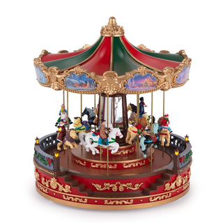 Giostra Casrosello con Luci e Movimento Henriette h. 33.5 cm.