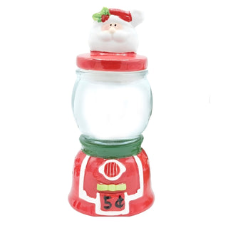 Contenitore Babbo Natale h.20 cm.