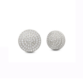 Orecchini Round Flower in Argento 925%