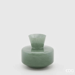 Vaso con Collo Verde Salvia EDG h.15 cm.