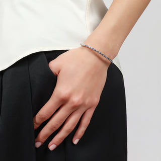 Bracciale Tennis Rigido Bianco e Blu Unoaerre