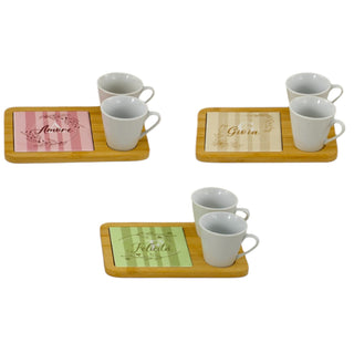 Bomboniera Set 2 Tazzine Caffè Assortite Melograno
