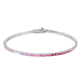 Bracciale Tennis Shades Rosa in Argento 925%