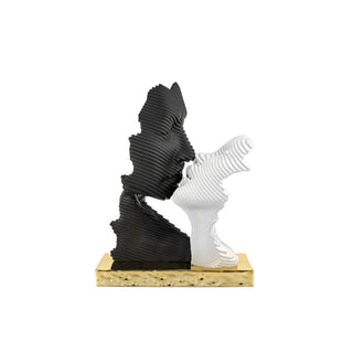 Bomboniera  Scultura Bacio Stilizzato Bongelli Preziosi 15xh.16 cm.