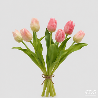 Bouquet di 7 Tulipani Real Touch EDG h. 30 cm.
