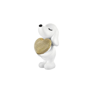 Bomboniera Cagnolino Con Cuore Oro Bongelli Preziosi h.10 cm.