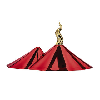 Bomboniera Vesuvio Rosso con Corno Bongelli Preziosi 17xh.10 cm.