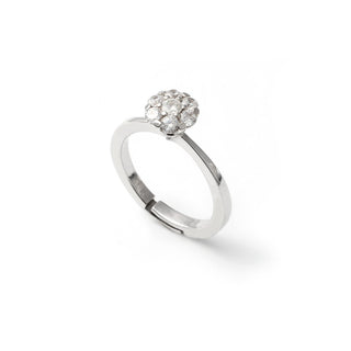 Anello con Fiore Pavé "Fashion Jewellery" Unoaerre