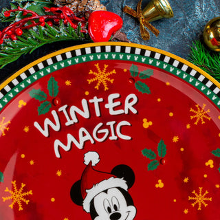 Piatto Panettone "Winter Magic" Mickey Mouse Egan Ø31 cm.