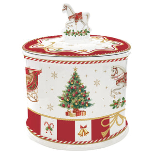 Biscottiera "Chistmas Tale" Easy Life Ø14xh.16,5 cm.