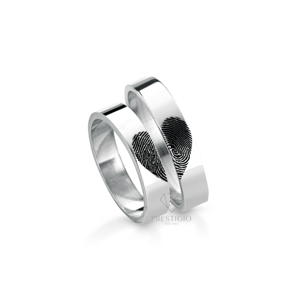 Coppia Anelli Con Impronte Digitali ♥ In Argento925% – Prestigio Argenti & Ori - Foto 10