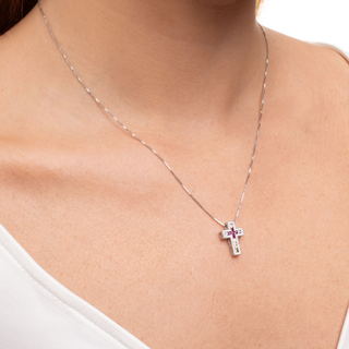 Collana Croce Mini Rainbow