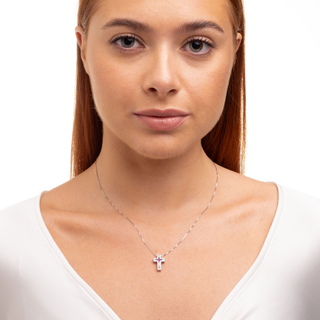 Collana Croce Mini Rainbow