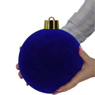 Sfera Natalizia in Velluto Blue Ø 20 cm.