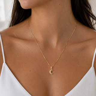 Collana Luna Gold in Argento 925%