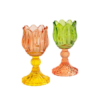 Bomboniera Portacandela Tulipano Mandorle Paben h. 15.5 cm.