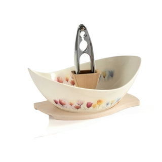 Bomboniera Set Ciotola+Schiaccianoci MandorlePaben h.19.5 cm.