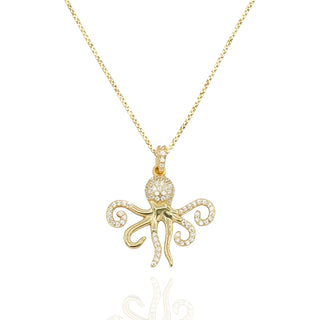 Collana Polpo Gold Argento 925%