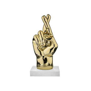 Bomboniera Mani Dita Incrociate Oro Bongelli Preziosi h.12 cm.