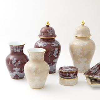 Vaso Potiche Grande "Oriente Italiano Castagna" Richard Ginori h. 38 cm.