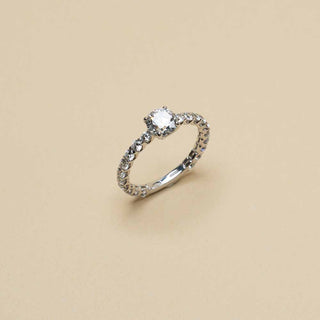 Anello Solitario Riviera in Oro Bianco 18kt