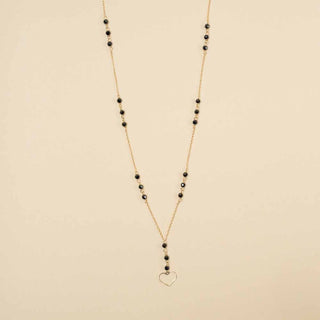 Saliscendi Con Swarovski Neri In Oro 18kt