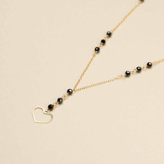 Saliscendi Con Swarovski Neri In Oro 18kt
