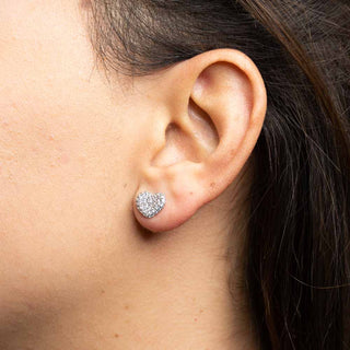 Orecchini Cuori Scintillanti in Oro 18kt