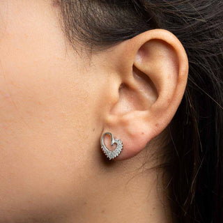 Orecchini "Shining Hearts" in Argento 925%