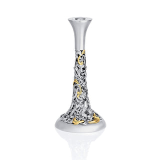Candeliere Monofiamma Oro e Argento  Linea Argenti