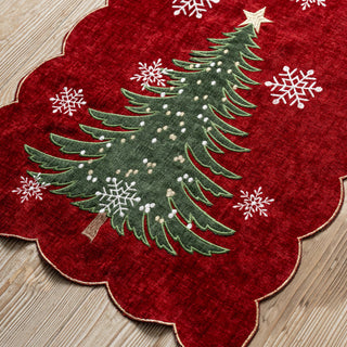 Runner Albero "Emozioni di Natale" Fiori di Lena 150x40 cm.